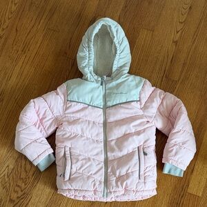 Eddie Bauer Pink and White Puffer Jacket
